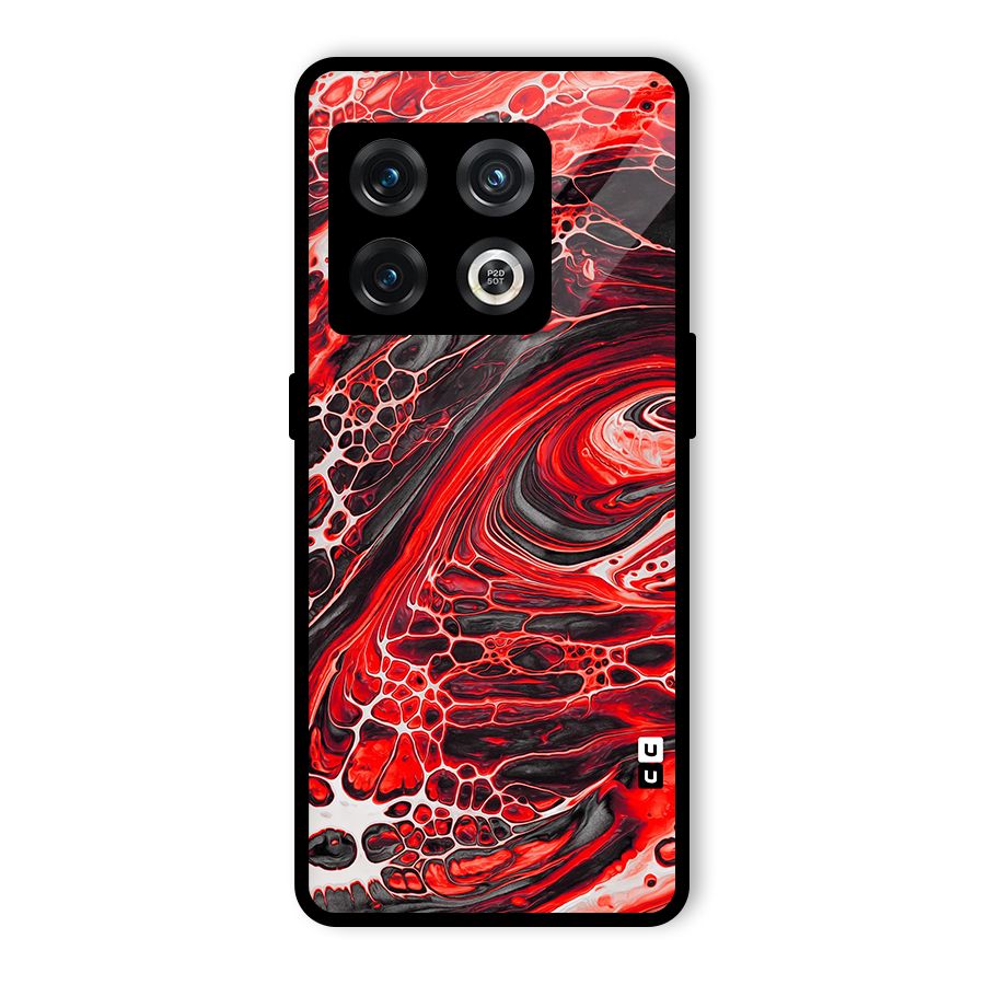 Abstract Pattern Gradient Marbled Glass Back Case for OnePlus 10 Pro 5G