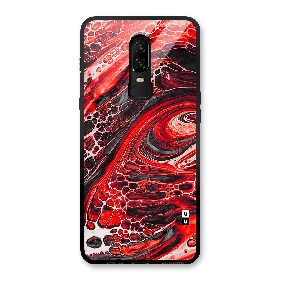 Abstract Pattern Gradient Marbled Glass Back Case for OnePlus 6