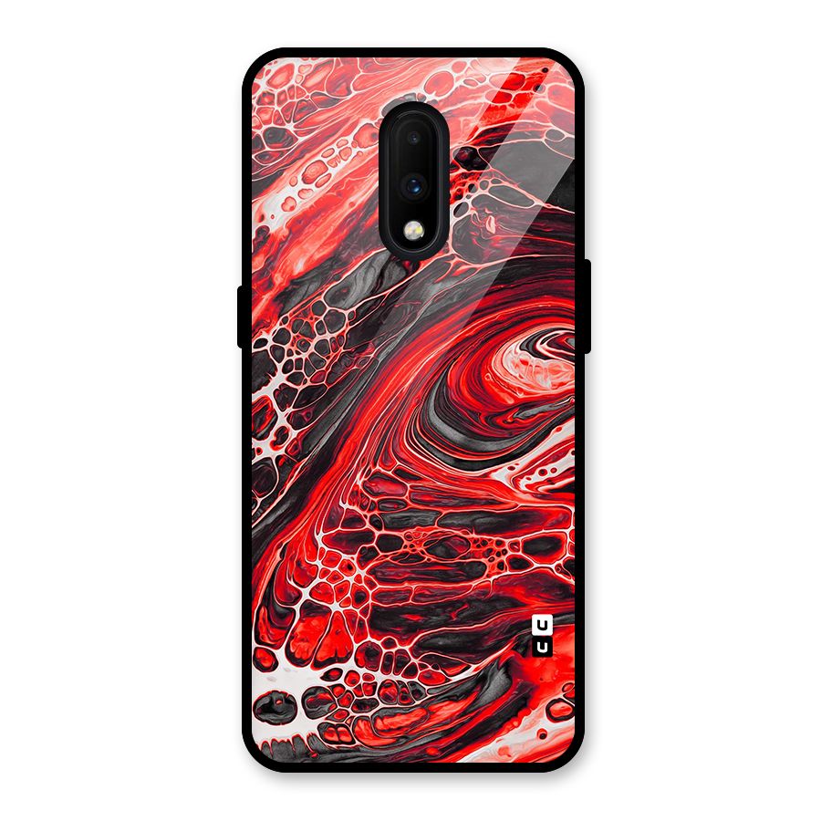 Abstract Pattern Gradient Marbled Glass Back Case for OnePlus 7