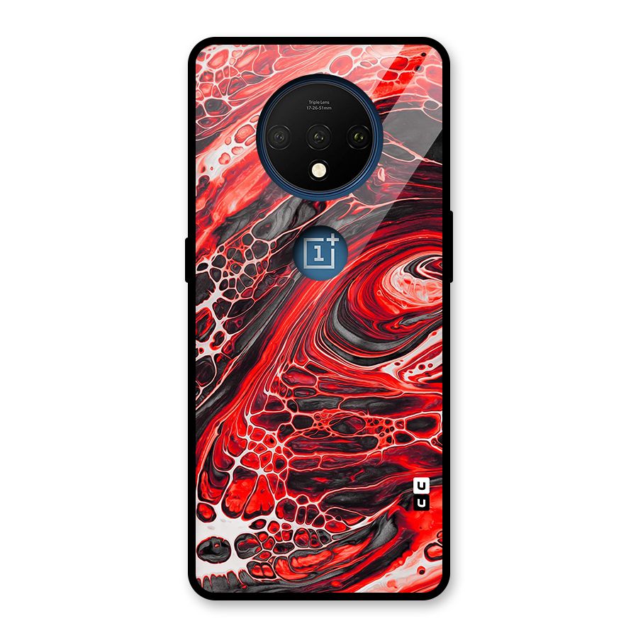 Abstract Pattern Gradient Marbled Glass Back Case for OnePlus 7T