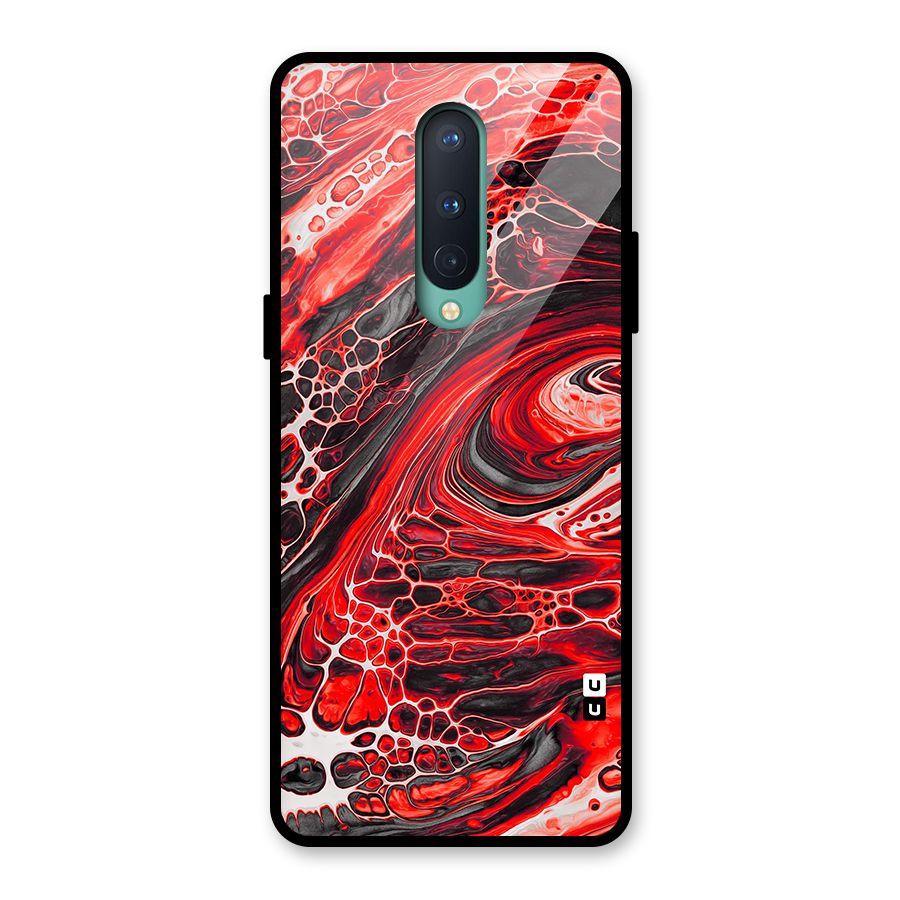 Abstract Pattern Gradient Marbled Glass Back Case for OnePlus 8