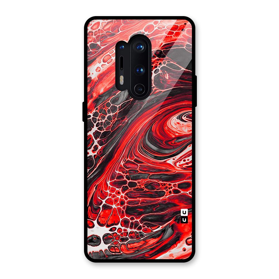 Abstract Pattern Gradient Marbled Glass Back Case for OnePlus 8 Pro