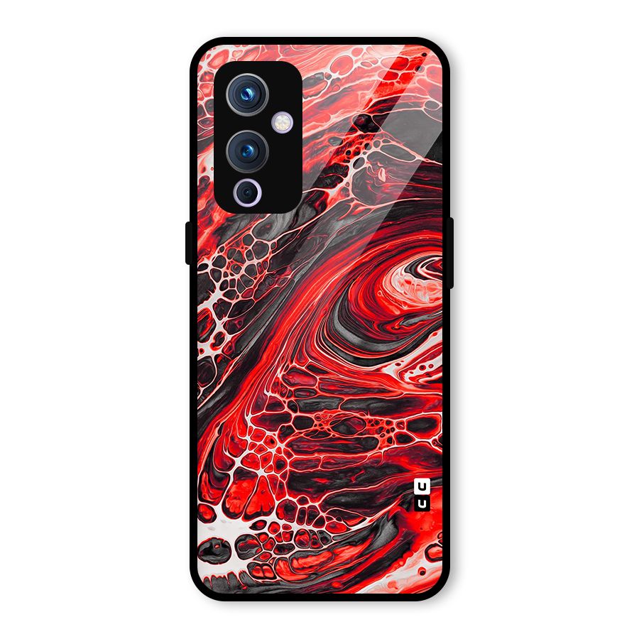Abstract Pattern Gradient Marbled Glass Back Case for OnePlus 9