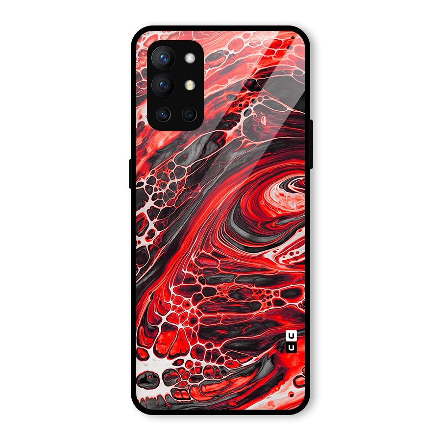 Abstract Pattern Gradient Marbled Glass Back Case for OnePlus 9R