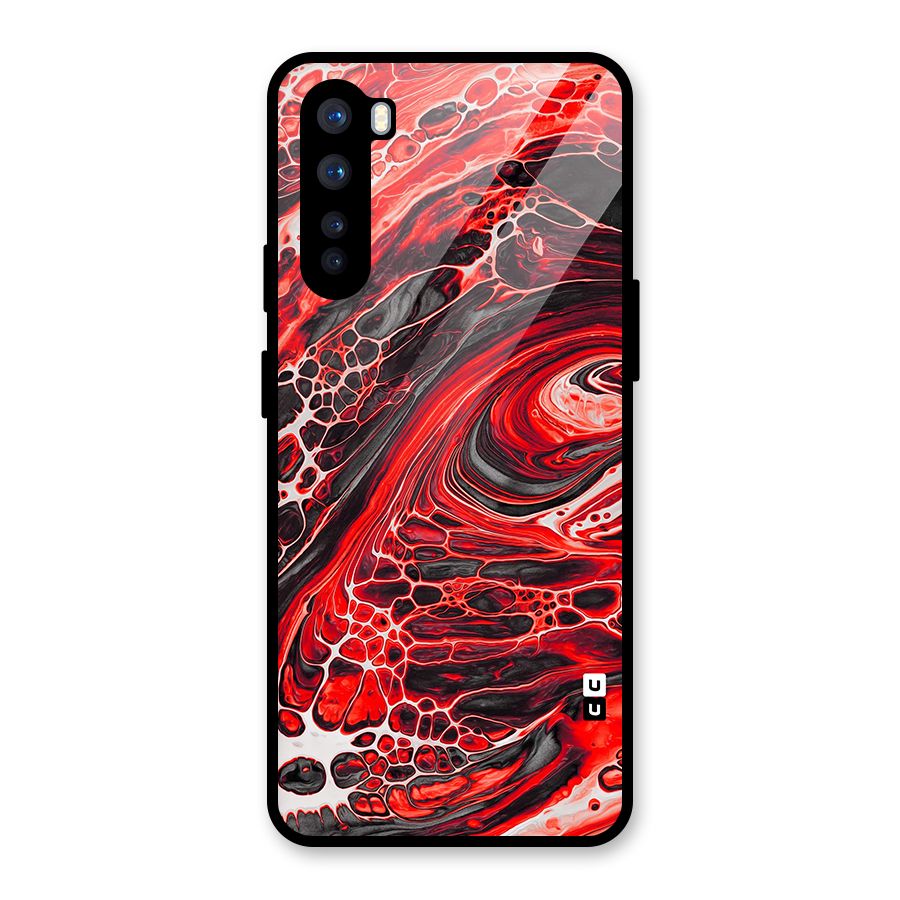 Abstract Pattern Gradient Marbled Glass Back Case for OnePlus Nord