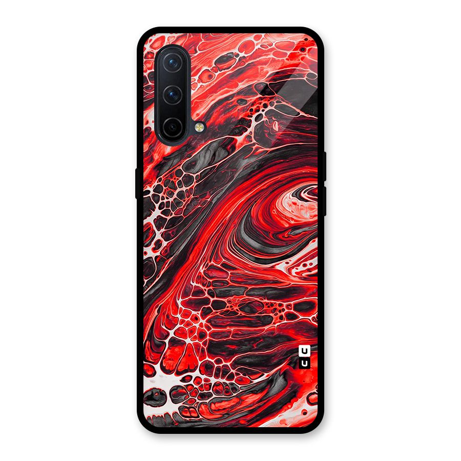 Abstract Pattern Gradient Marbled Glass Back Case for OnePlus Nord CE 5G
