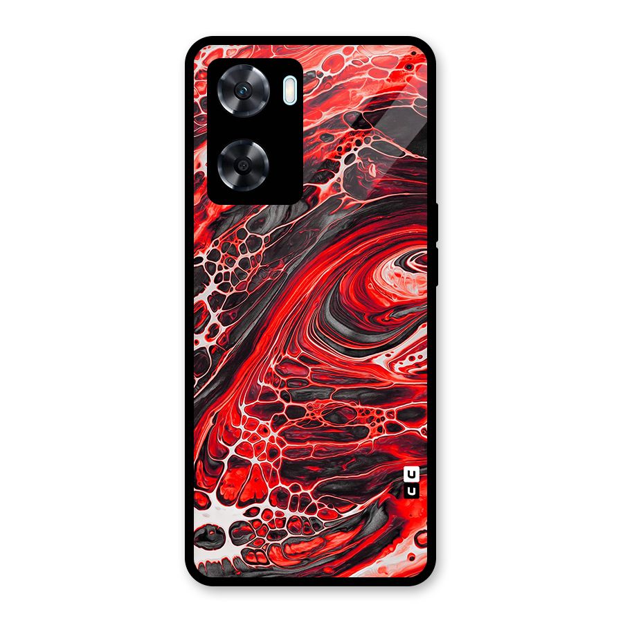 Abstract Pattern Gradient Marbled Glass Back Case for Oppo A77