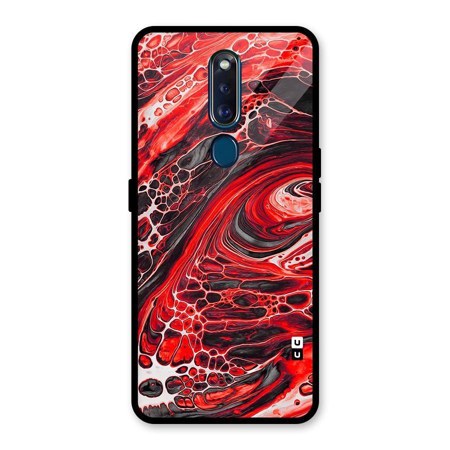 Abstract Pattern Gradient Marbled Glass Back Case for Oppo F11 Pro