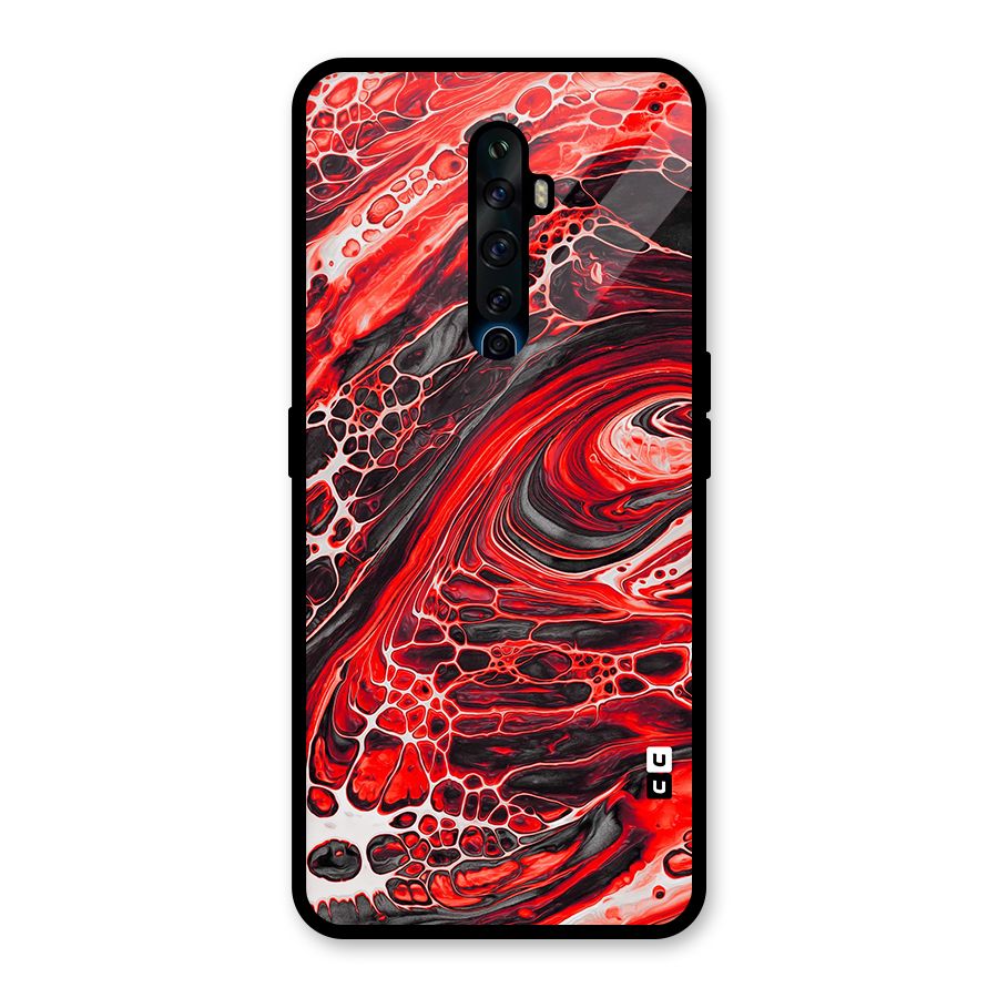 Abstract Pattern Gradient Marbled Glass Back Case for Oppo Reno2 Z