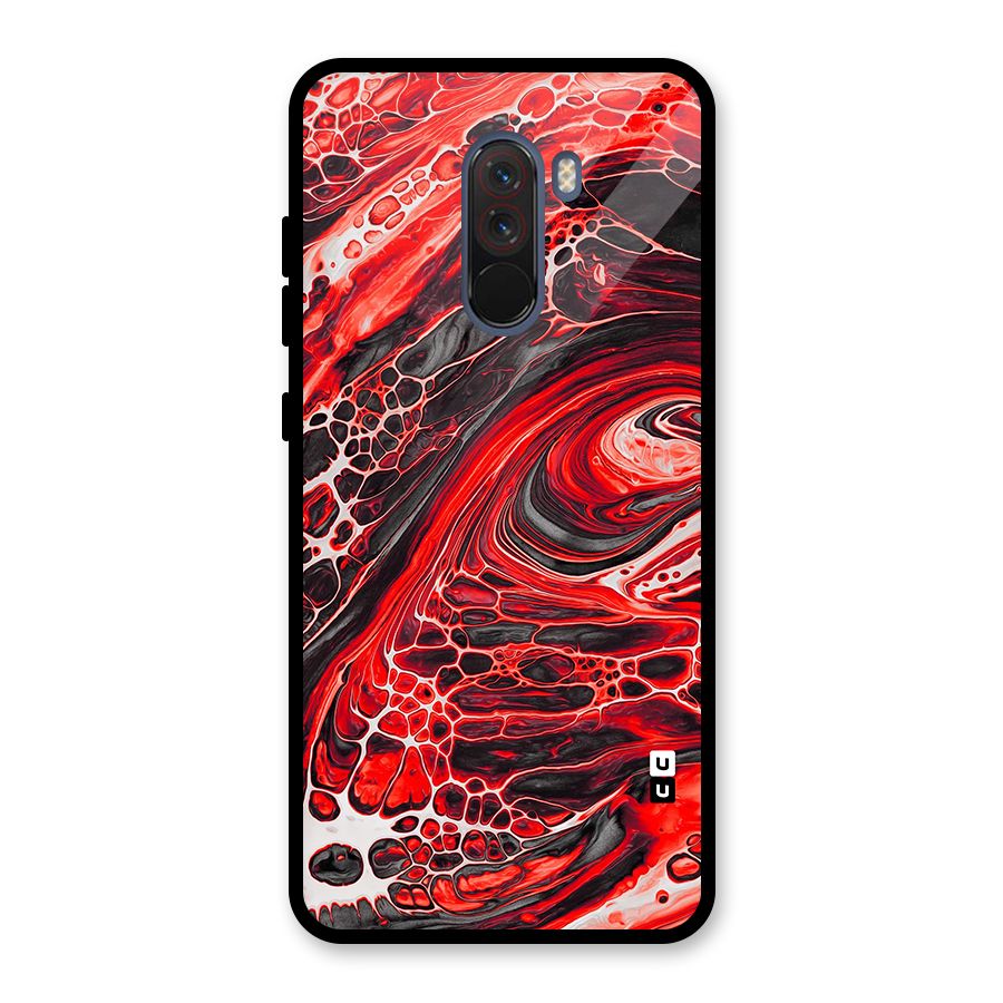 Abstract Pattern Gradient Marbled Glass Back Case for Poco F1