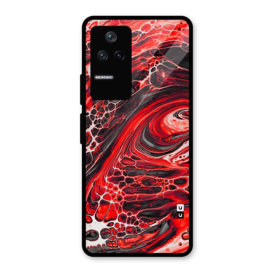 Abstract Pattern Gradient Marbled Glass Back Case for Poco F4 5G
