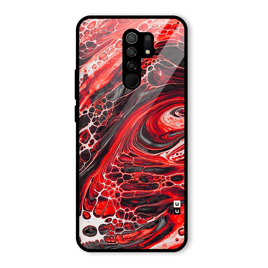 Abstract Pattern Gradient Marbled Glass Back Case for Poco M2