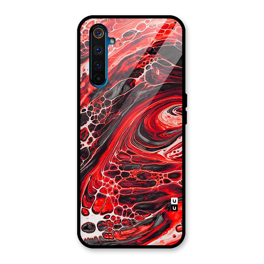 Abstract Pattern Gradient Marbled Glass Back Case for Realme 6 Pro