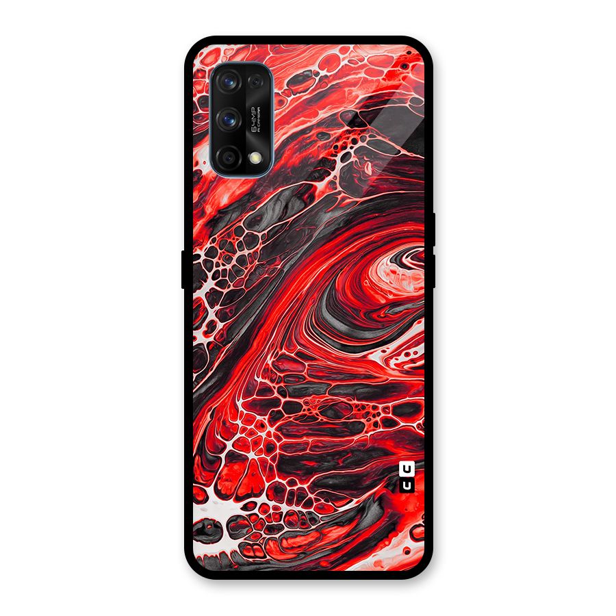 Abstract Pattern Gradient Marbled Glass Back Case for Realme 7 Pro
