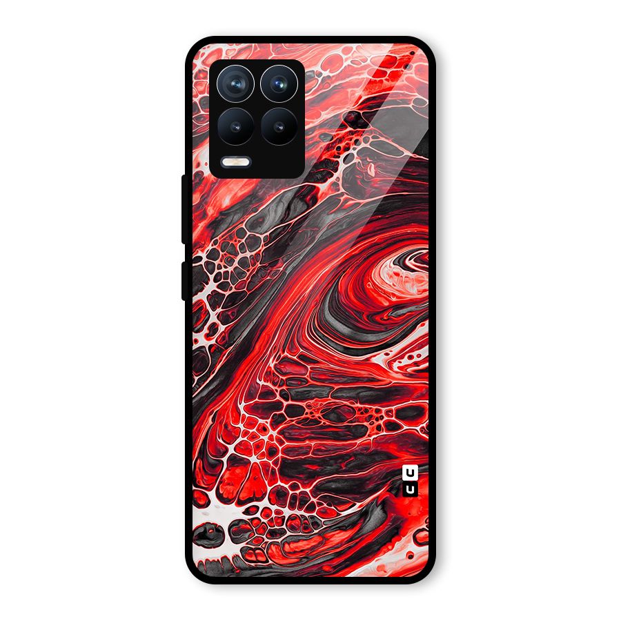 Abstract Pattern Gradient Marbled Glass Back Case for Realme 8 Pro
