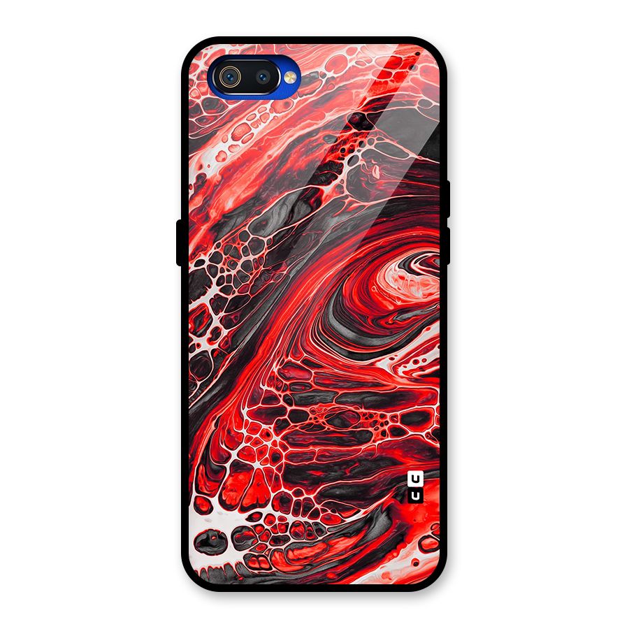 Abstract Pattern Gradient Marbled Glass Back Case for Realme C2