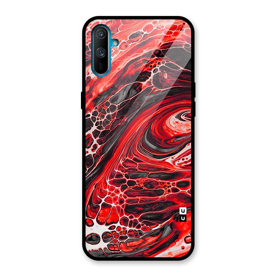 Abstract Pattern Gradient Marbled Glass Back Case for Realme C3