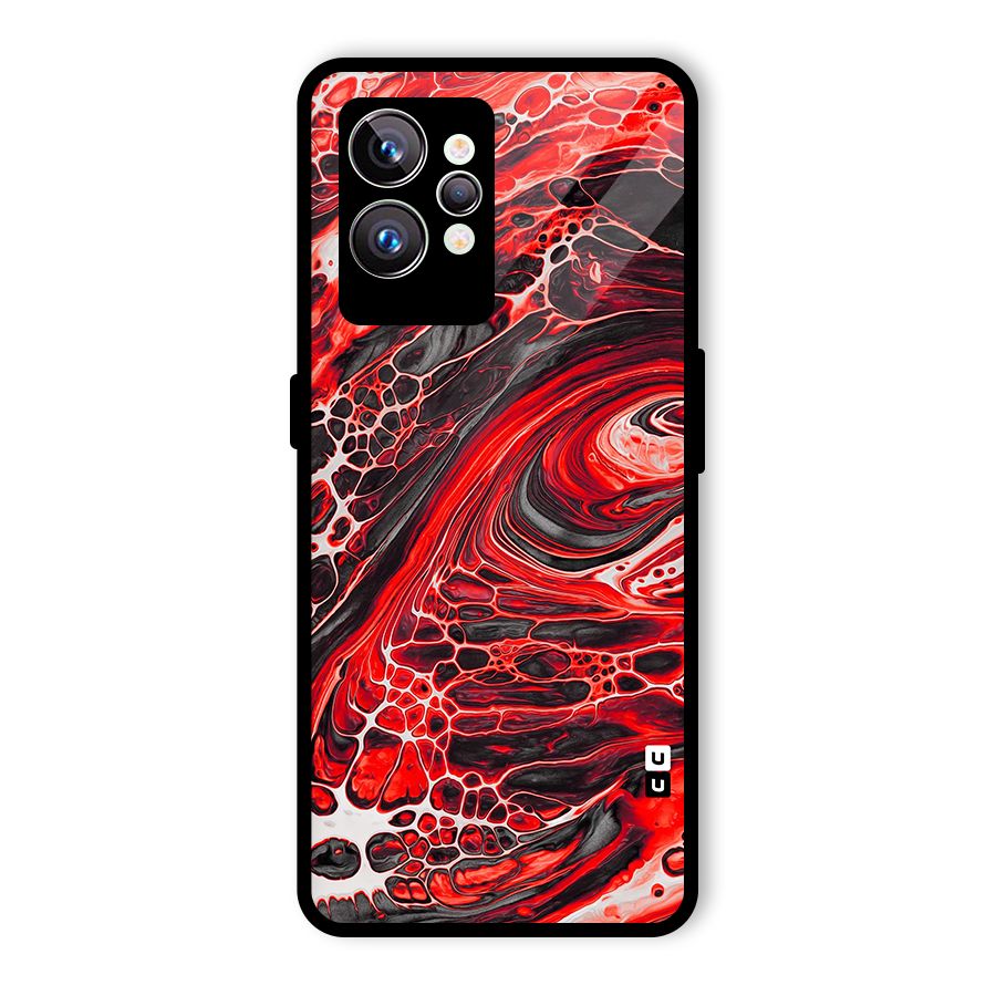 Abstract Pattern Gradient Marbled Glass Back Case for Realme GT2 Pro