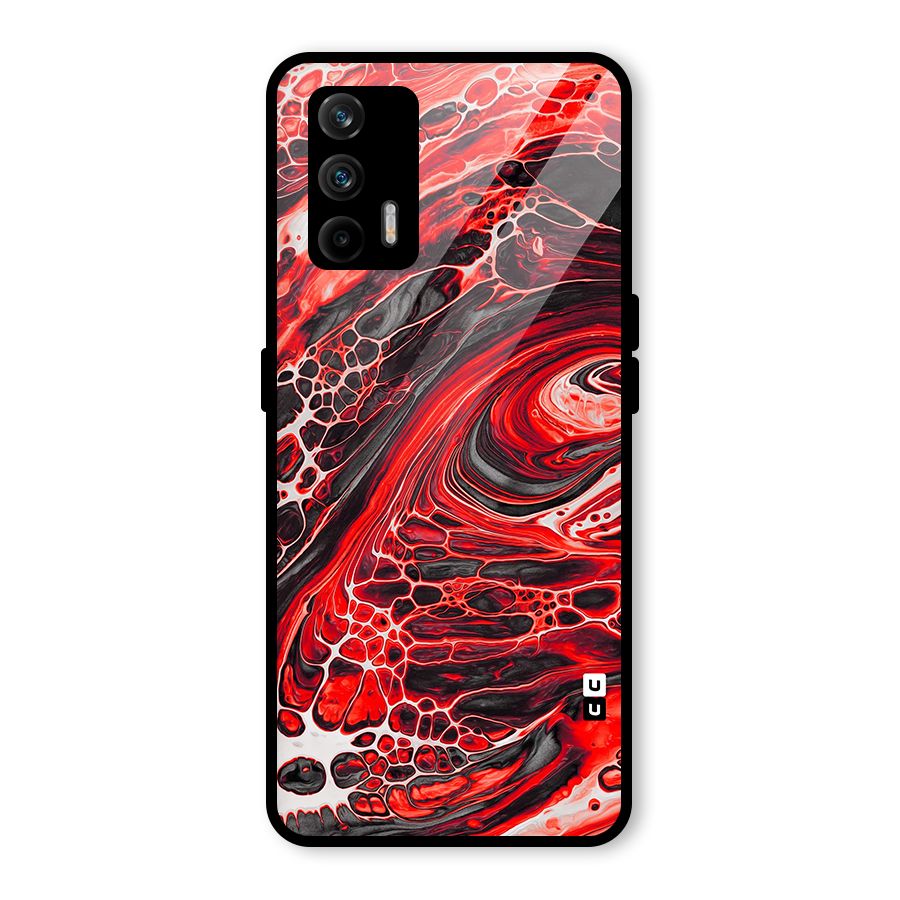 Abstract Pattern Gradient Marbled Glass Back Case for Realme GT 5G
