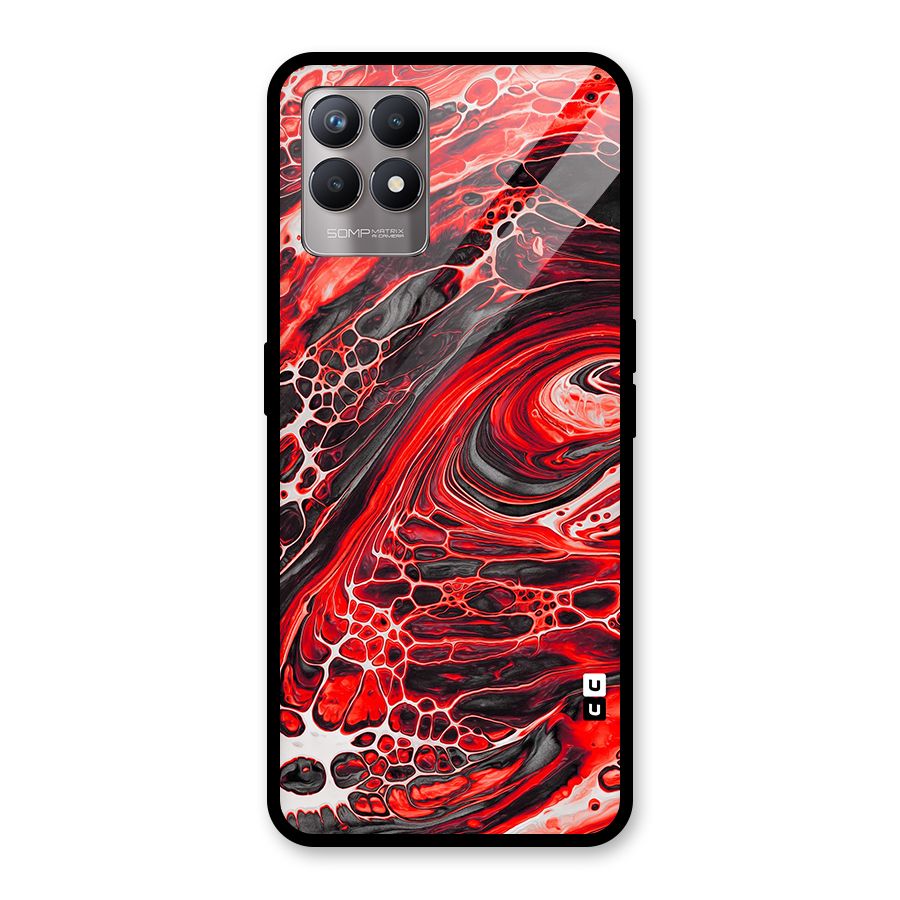 Abstract Pattern Gradient Marbled Glass Back Case for Realme Narzo 50