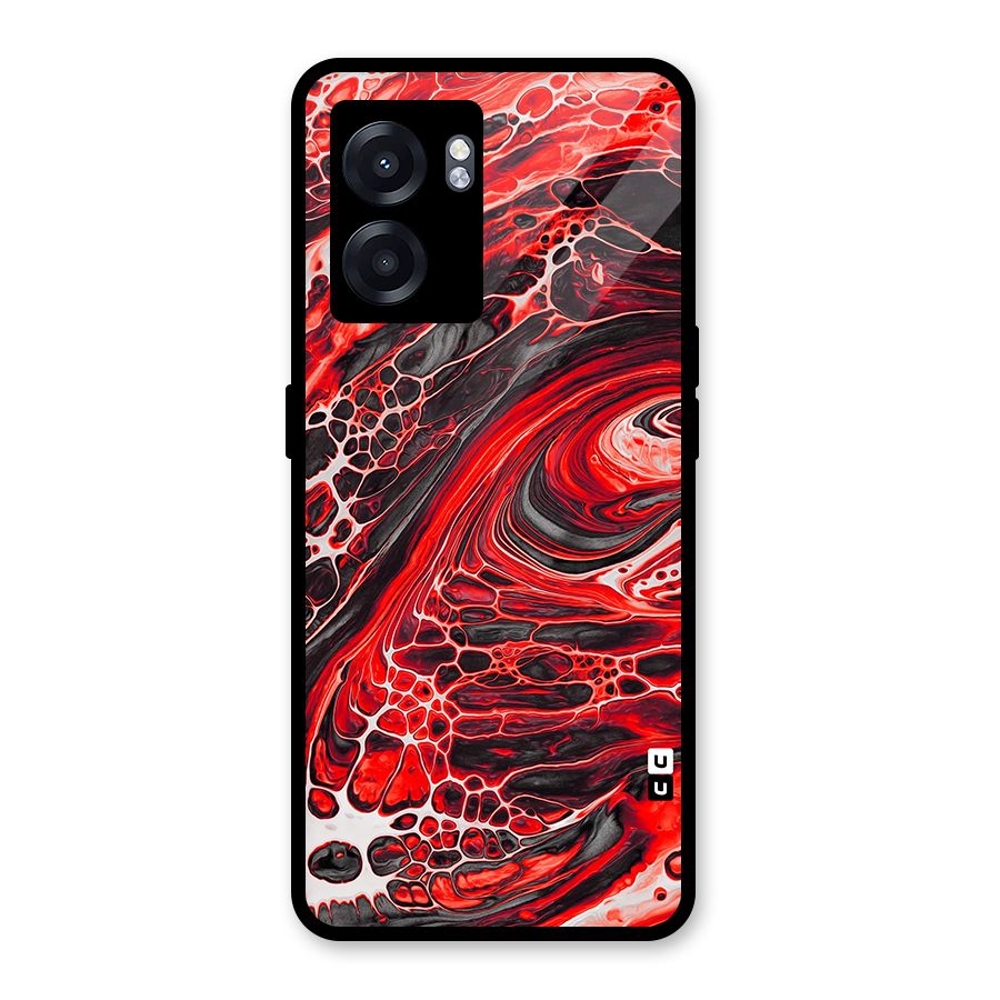 Abstract Pattern Gradient Marbled Glass Back Case for Realme Narzo 50 5G