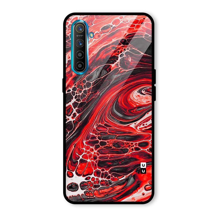 Abstract Pattern Gradient Marbled Glass Back Case for Realme X2