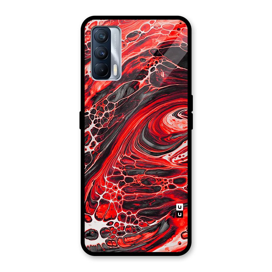 Abstract Pattern Gradient Marbled Glass Back Case for Realme X7
