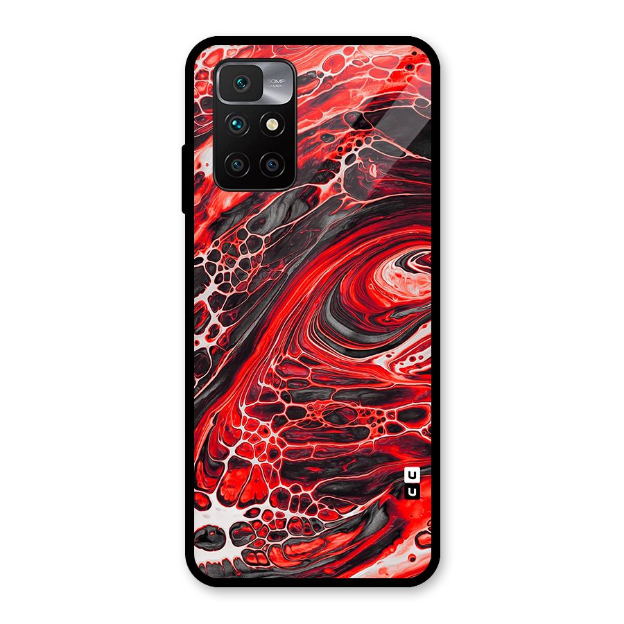 Abstract Pattern Gradient Marbled Glass Back Case for Redmi 10 Prime