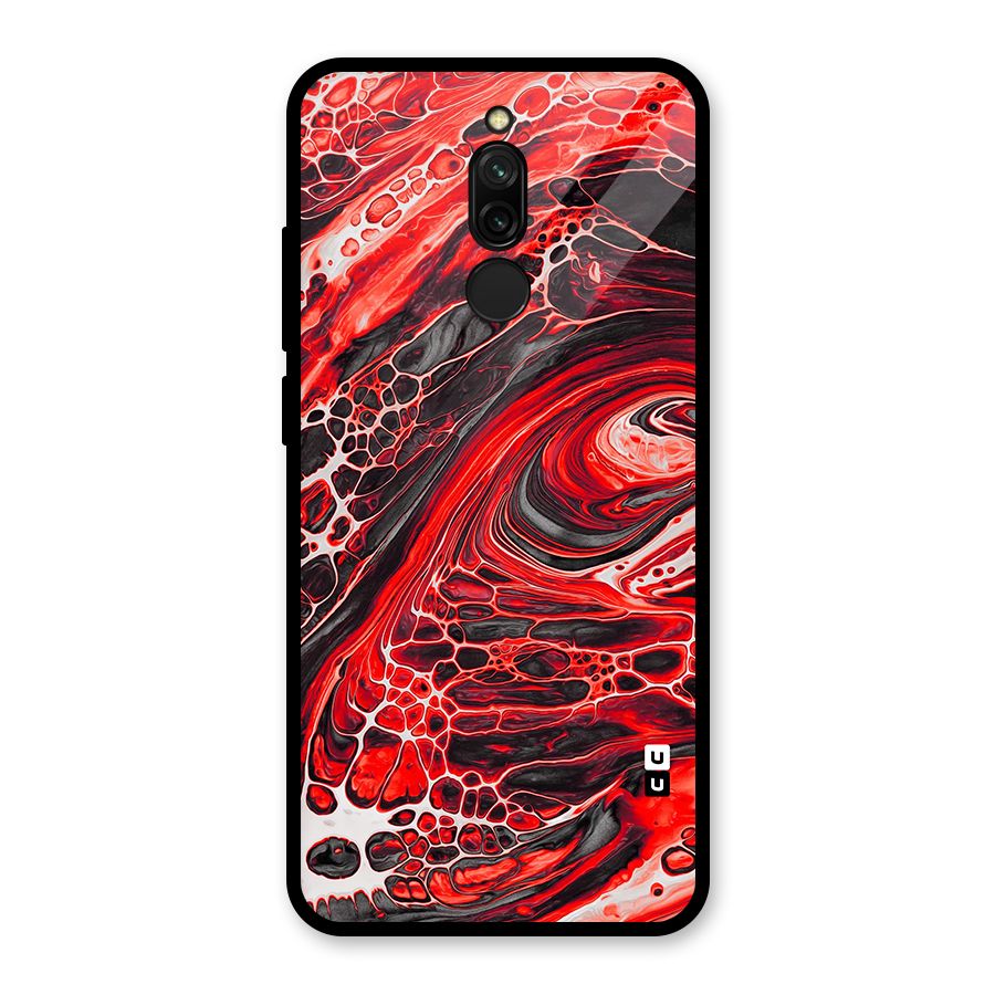 Abstract Pattern Gradient Marbled Glass Back Case for Redmi 8