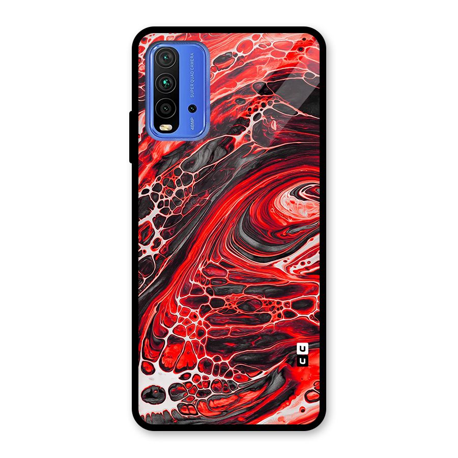 Abstract Pattern Gradient Marbled Glass Back Case for Redmi 9 Power