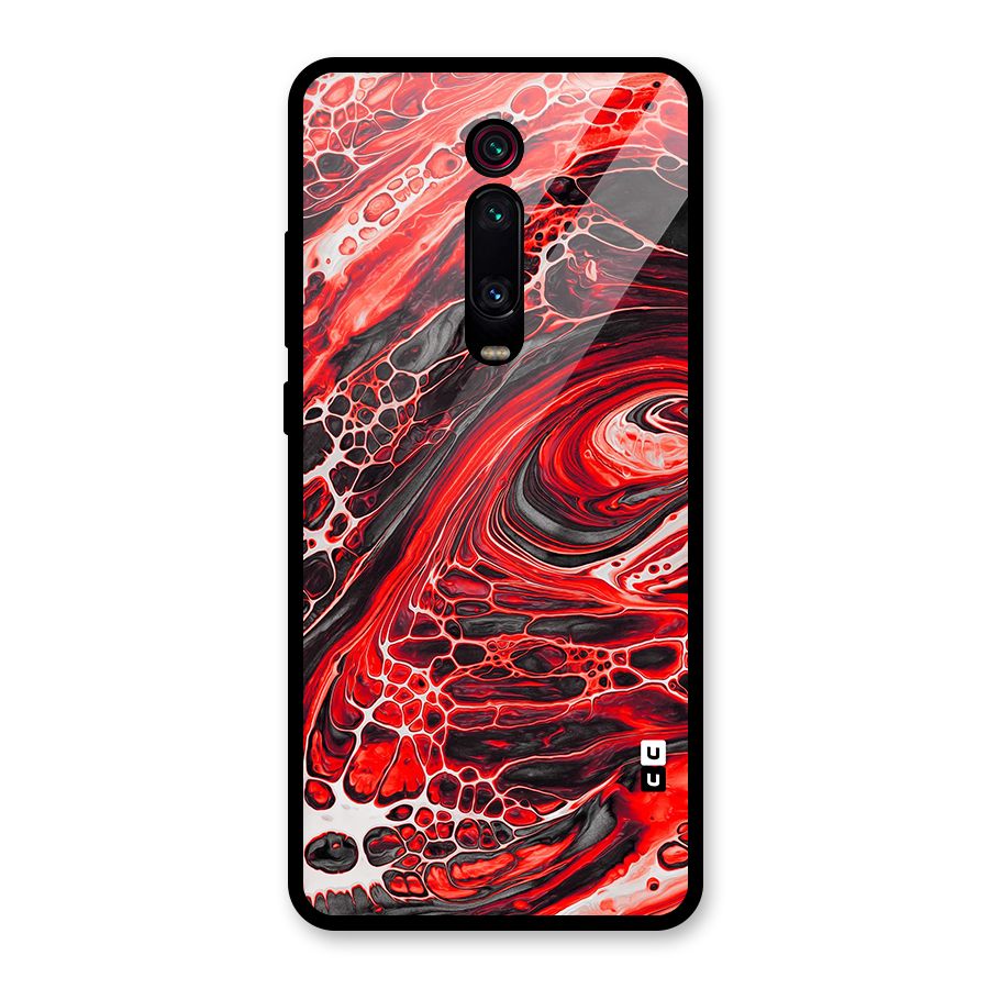 Abstract Pattern Gradient Marbled Glass Back Case for Redmi K20