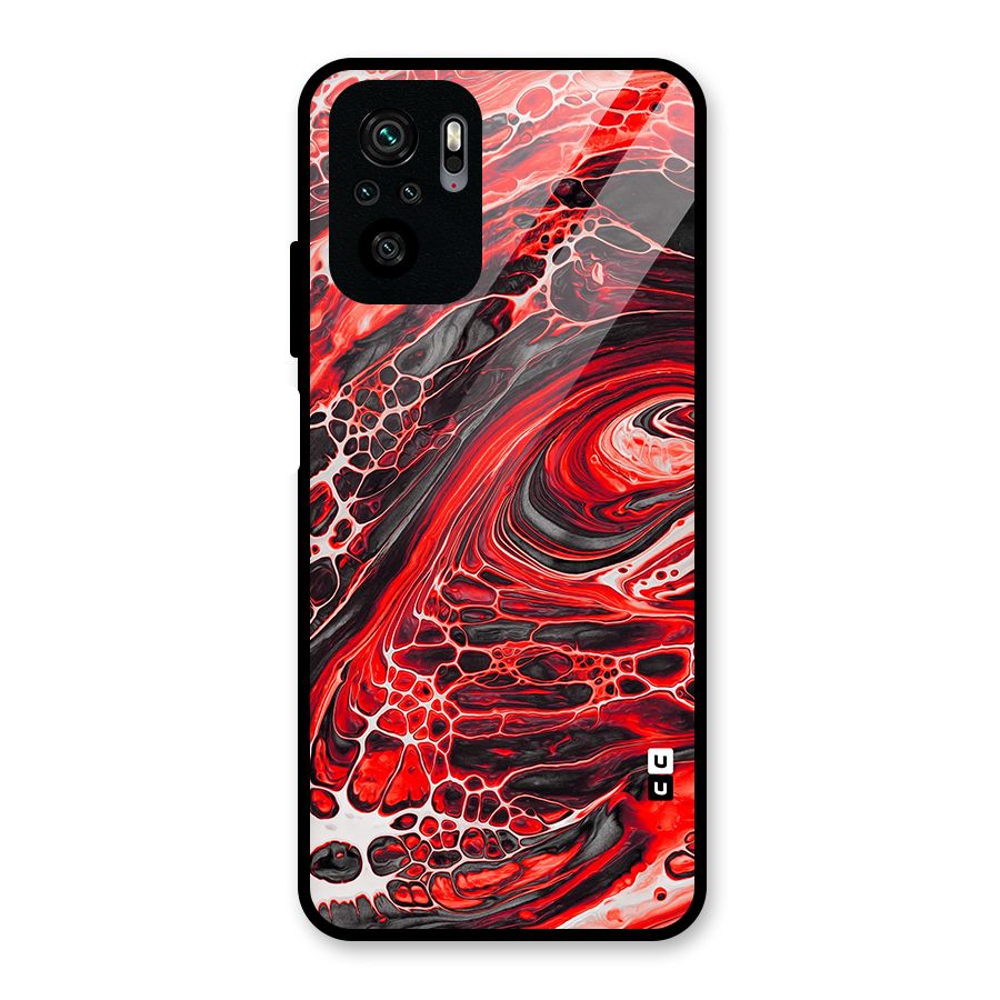 Abstract Pattern Gradient Marbled Glass Back Case for Redmi Note 10S