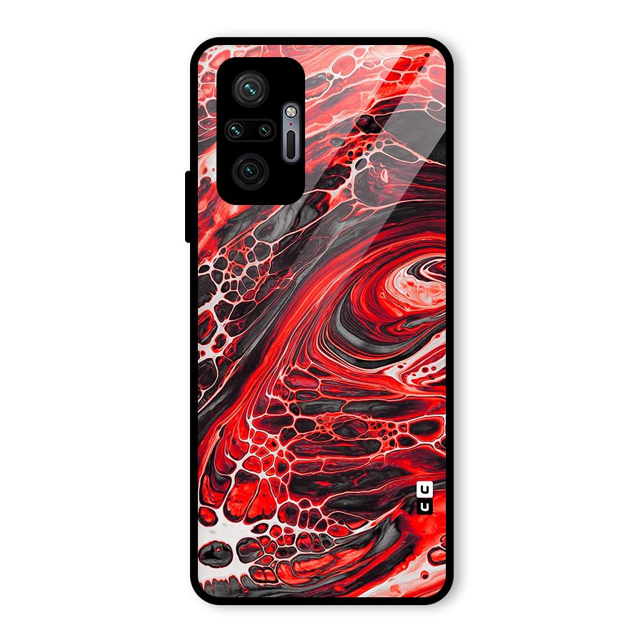 Abstract Pattern Gradient Marbled Glass Back Case for Redmi Note 10 Pro
