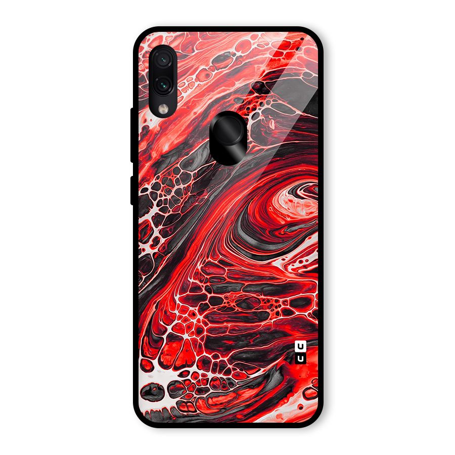 Abstract Pattern Gradient Marbled Glass Back Case for Redmi Note 7