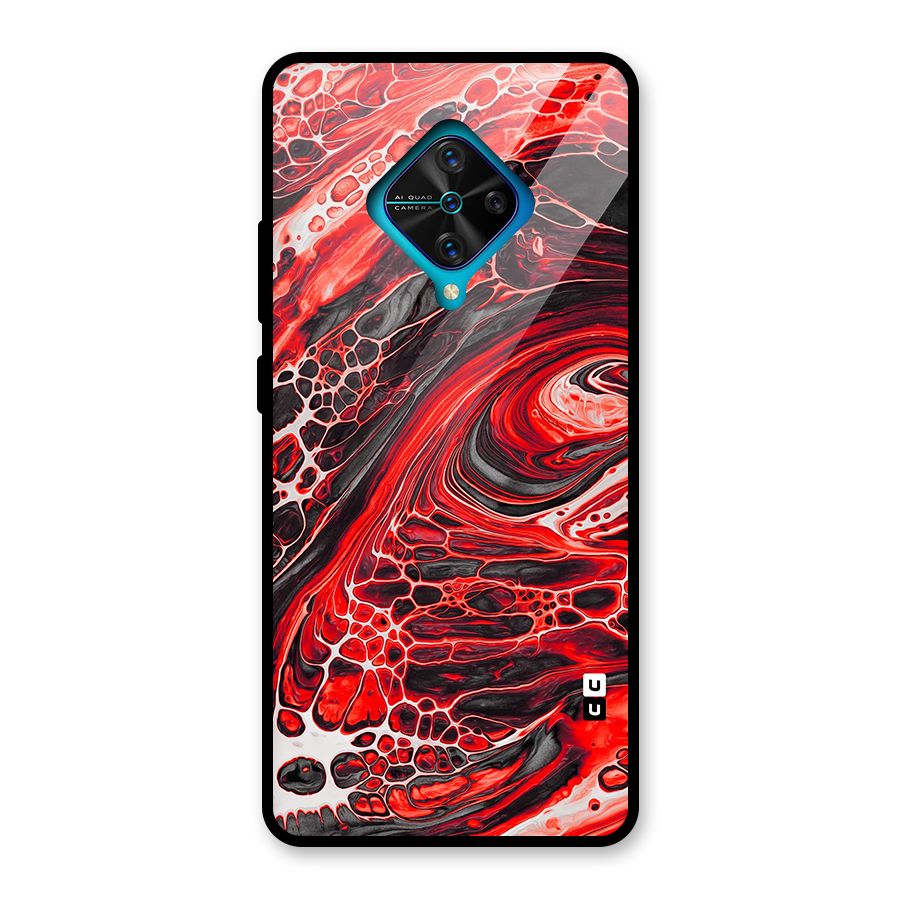Abstract Pattern Gradient Marbled Glass Back Case for Vivo S1 Pro