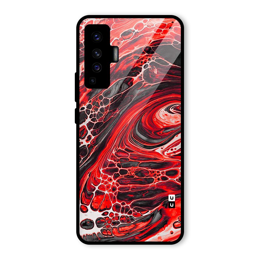 Abstract Pattern Gradient Marbled Glass Back Case for Vivo X50