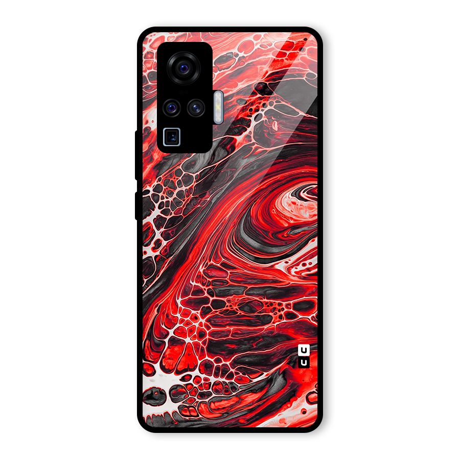 Abstract Pattern Gradient Marbled Glass Back Case for Vivo X50 Pro