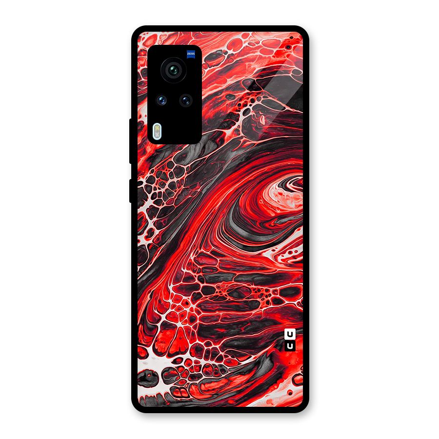 Abstract Pattern Gradient Marbled Glass Back Case for Vivo X60 Pro