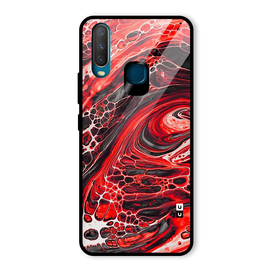 Abstract Pattern Gradient Marbled Glass Back Case for Vivo Y12