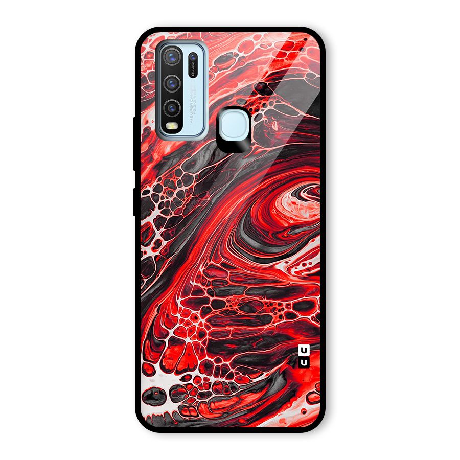 Abstract Pattern Gradient Marbled Glass Back Case for Vivo Y30