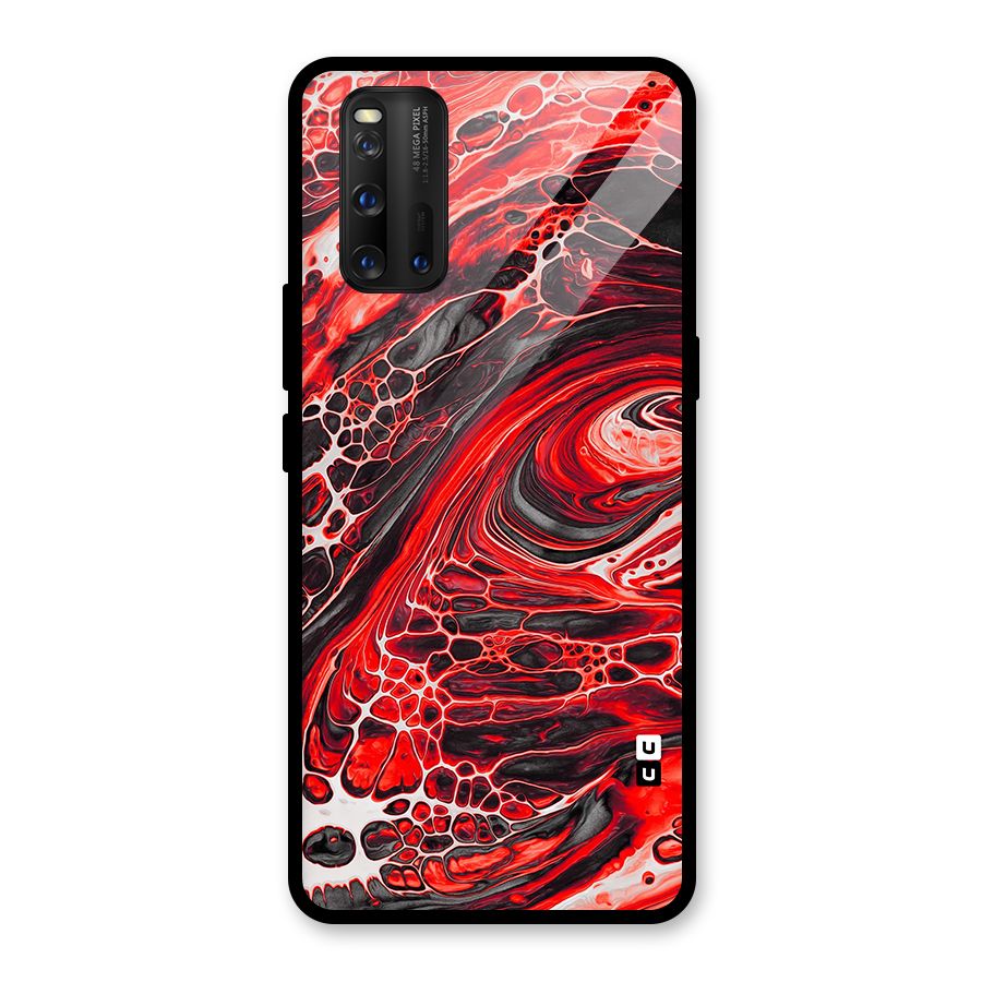 Abstract Pattern Gradient Marbled Glass Back Case for Vivo iQOO 3