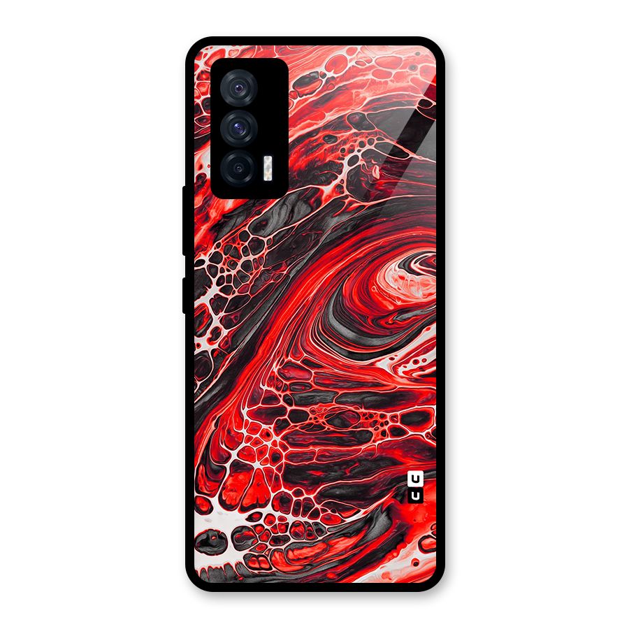 Abstract Pattern Gradient Marbled Glass Back Case for Vivo iQOO 7 5G