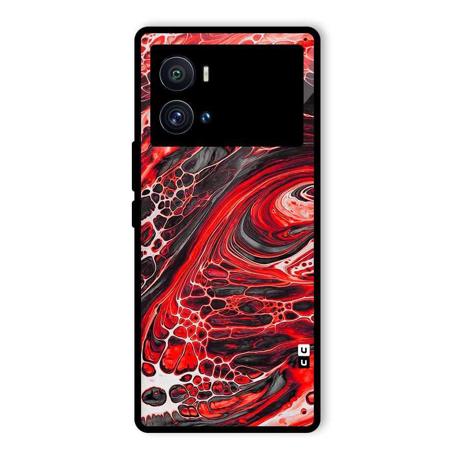 Abstract Pattern Gradient Marbled Glass Back Case for Vivo iQOO 9 Pro