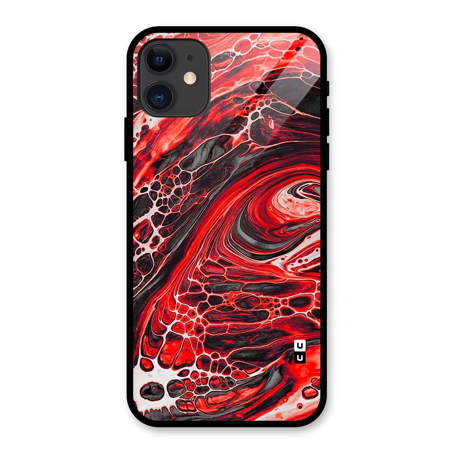 Abstract Pattern Gradient Marbled Glass Back Case for iPhone 11