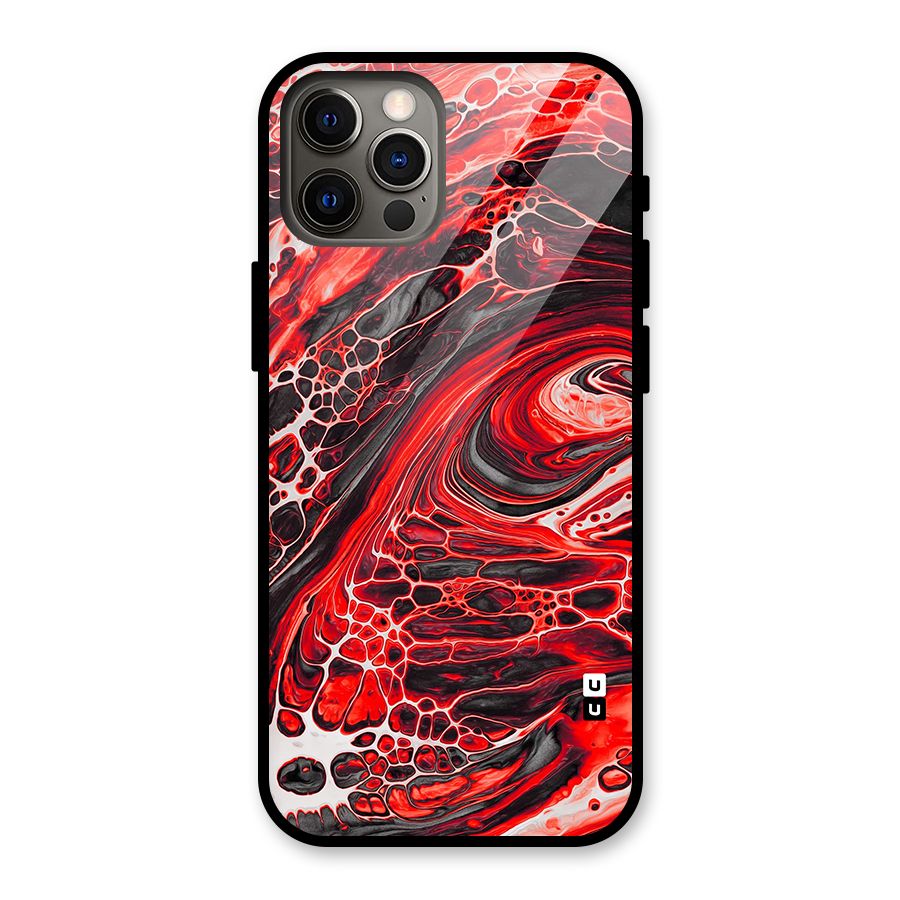 Abstract Pattern Gradient Marbled Glass Back Case for iPhone 12 Pro