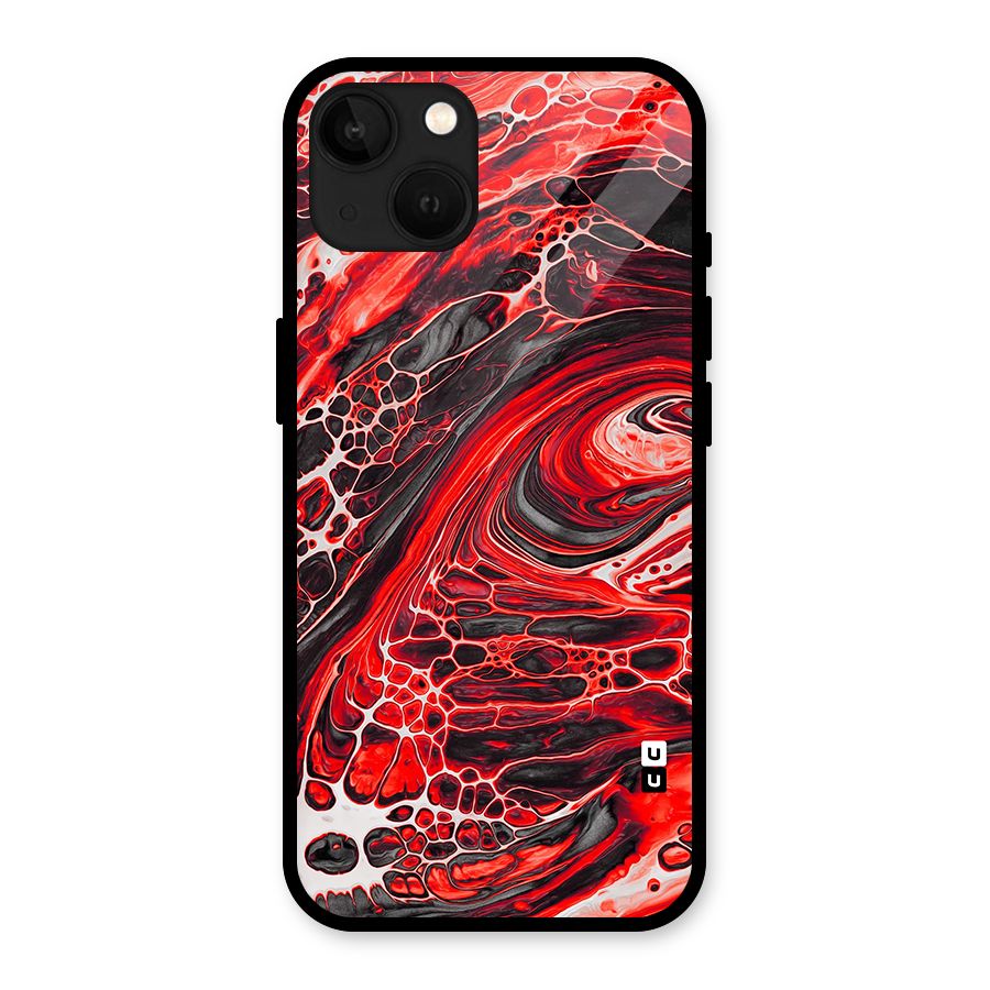 Abstract Pattern Gradient Marbled Glass Back Case for iPhone 13