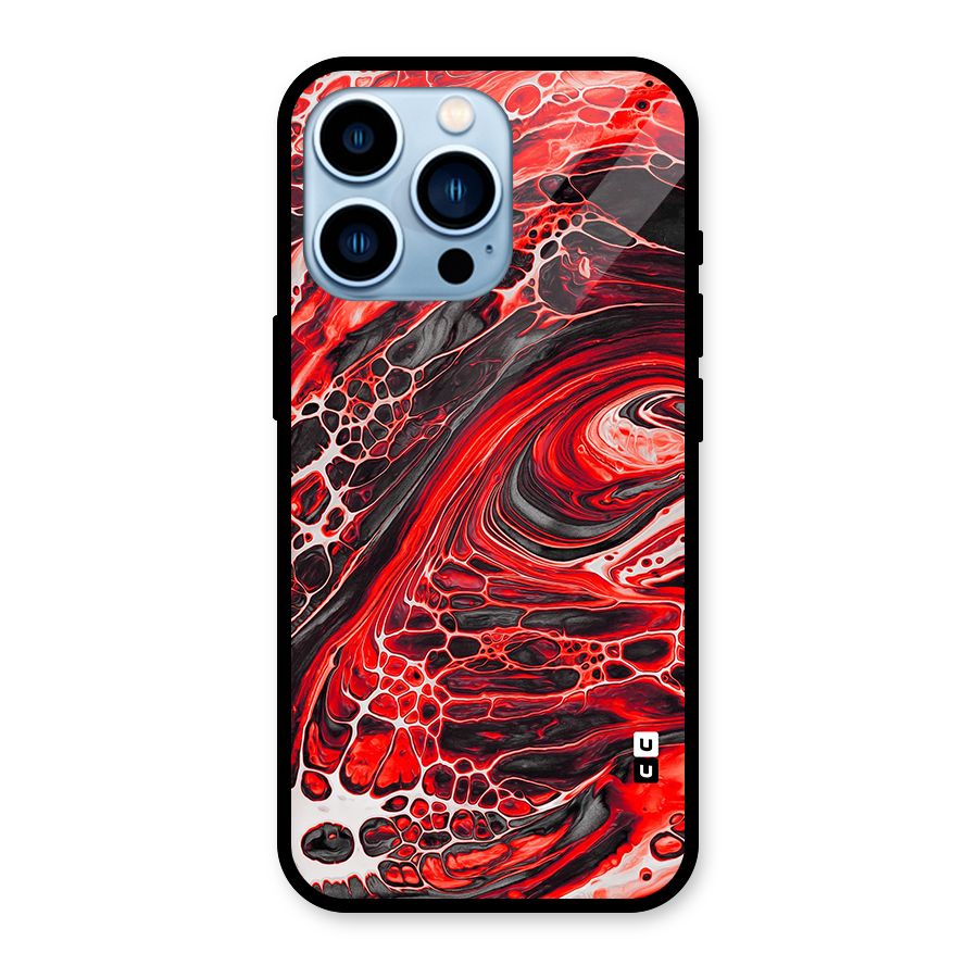 Abstract Pattern Gradient Marbled Glass Back Case for iPhone 13 Pro