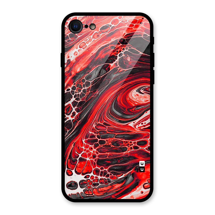 Abstract Pattern Gradient Marbled Glass Back Case for iPhone 7