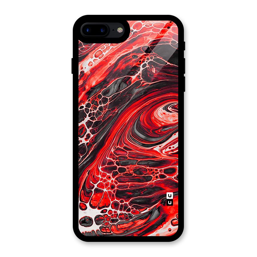 Abstract Pattern Gradient Marbled Glass Back Case for iPhone 8 Plus