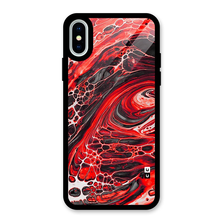 Abstract Pattern Gradient Marbled Glass Back Case for iPhone XS